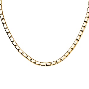 EverTrue Bronzella Collection Bar Link Chain Necklace in 18K YG Plated Bronze 18 Inches