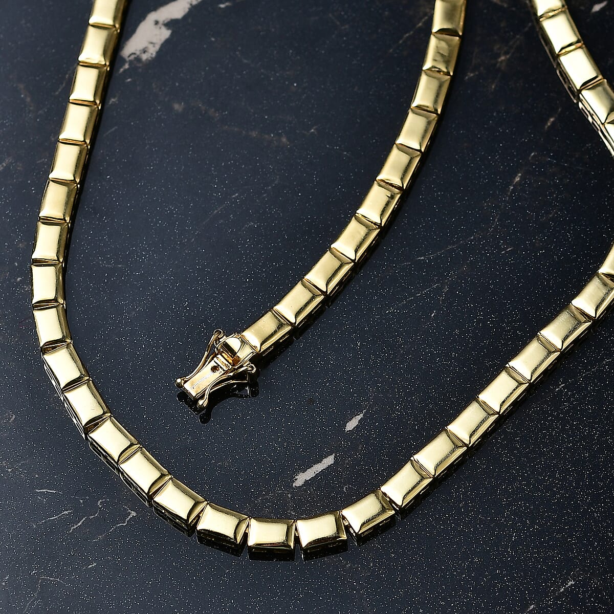 EverTrue Bronzella Collection Bar Link Chain Necklace in 18K YG Plated Bronze 18 Inches image number 1