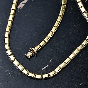 EverTrue Bronzella Collection Bar Link Chain Necklace in 18K YG Plated Bronze 18 Inches