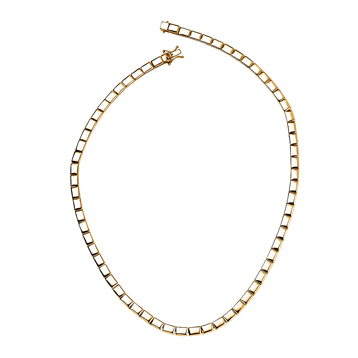 EverTrue Bronzella Collection Bar Link Chain Necklace in 18K YG Plated Bronze 18 Inches image number 3
