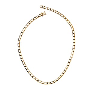 EverTrue Bronzella Collection Bar Link Chain Necklace in 18K YG Plated Bronze 18 Inches