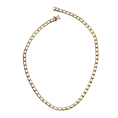 EverTrue Bronzella Collection Bar Link Chain Necklace in 18K YG Plated Bronze 18 Inches