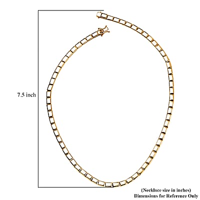 EverTrue Bronzella Collection Bar Link Chain Necklace in 18K YG Plated Bronze 18 Inches
