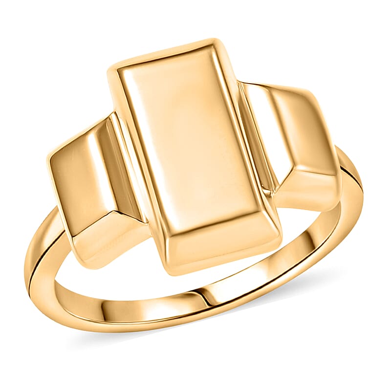 EverTrue Bronzella Collection Bar Ring in 18K YG Plated Bronze (Size 10.0)
