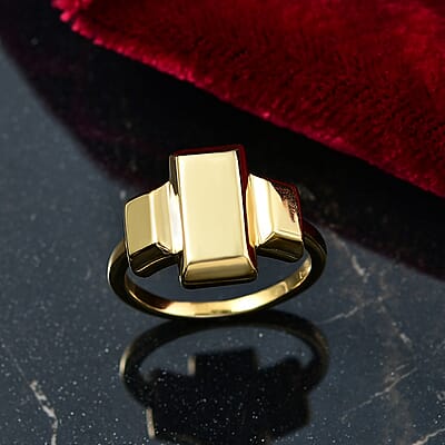 EverTrue Bronzella Collection Bar Ring in 18K YG Plated Bronze (Size 10.0)