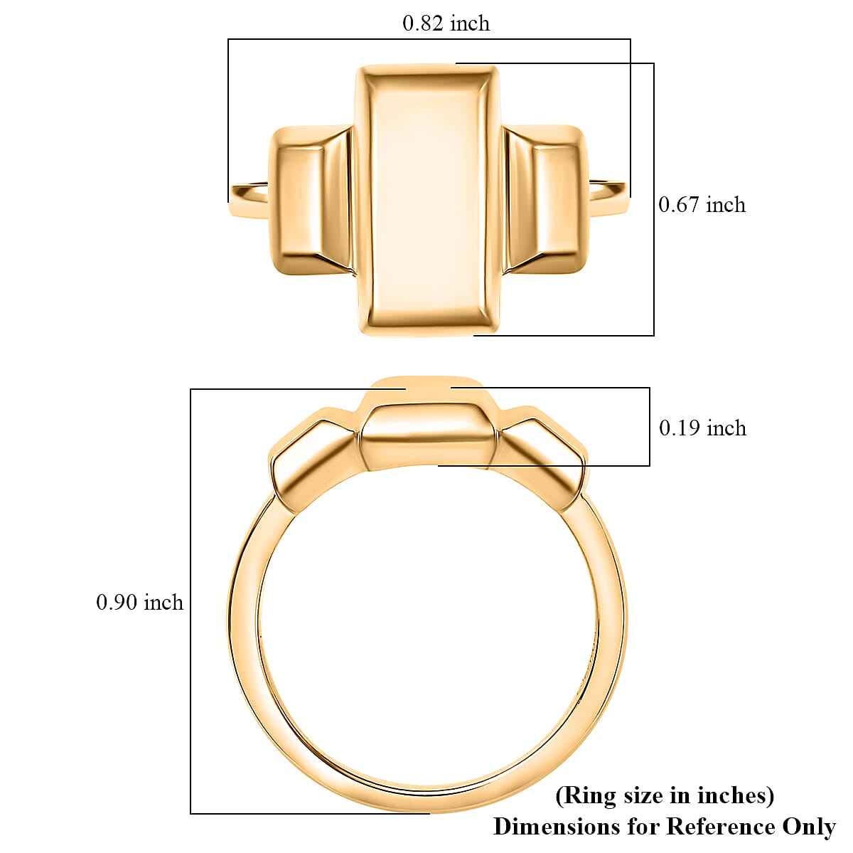 EverTrue Bronzella Collection Bar Ring in 18K YG Plated Bronze (Size 10.0) image number 5