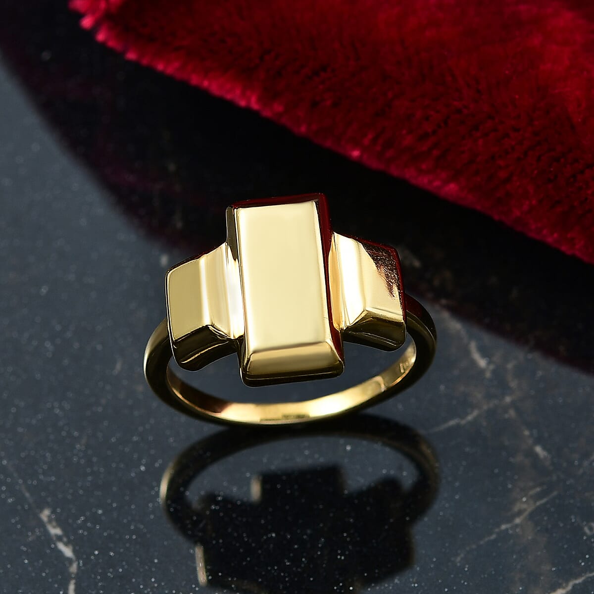 EverTrue Bronzella Collection Bar Ring in 18K YG Plated Bronze (Size 8.0) image number 1