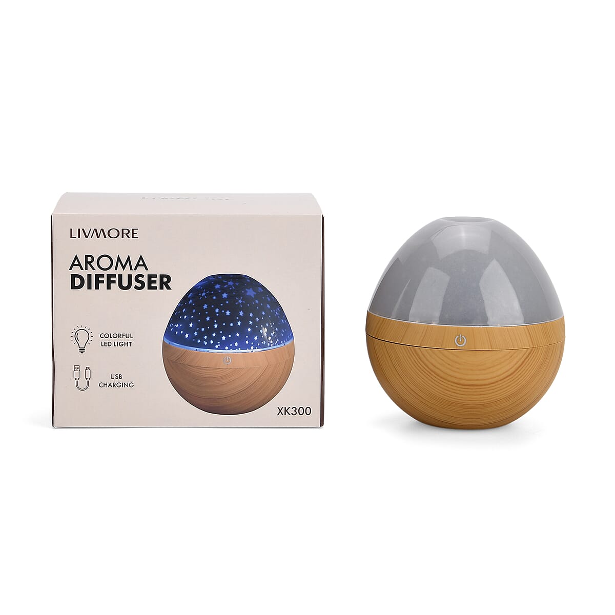 Livemore Aroma Diffuser with Colorful Light Changing and 5 Essential Oil (300ml) image number 2