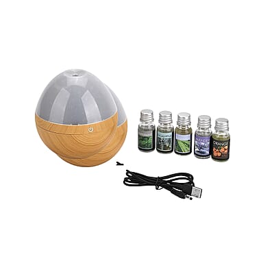 Livmore Aroma Diffuser with Colorful Light Changing and 5 Essential Oil (300ml)