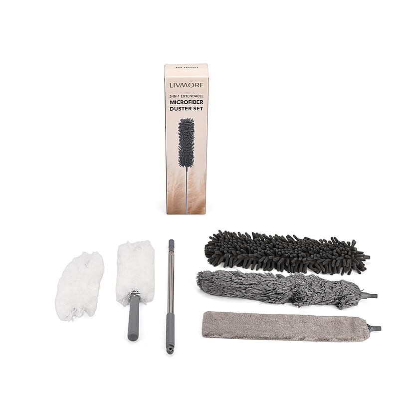 Livmore 5 in 1 Extendable Duster Set - Gray