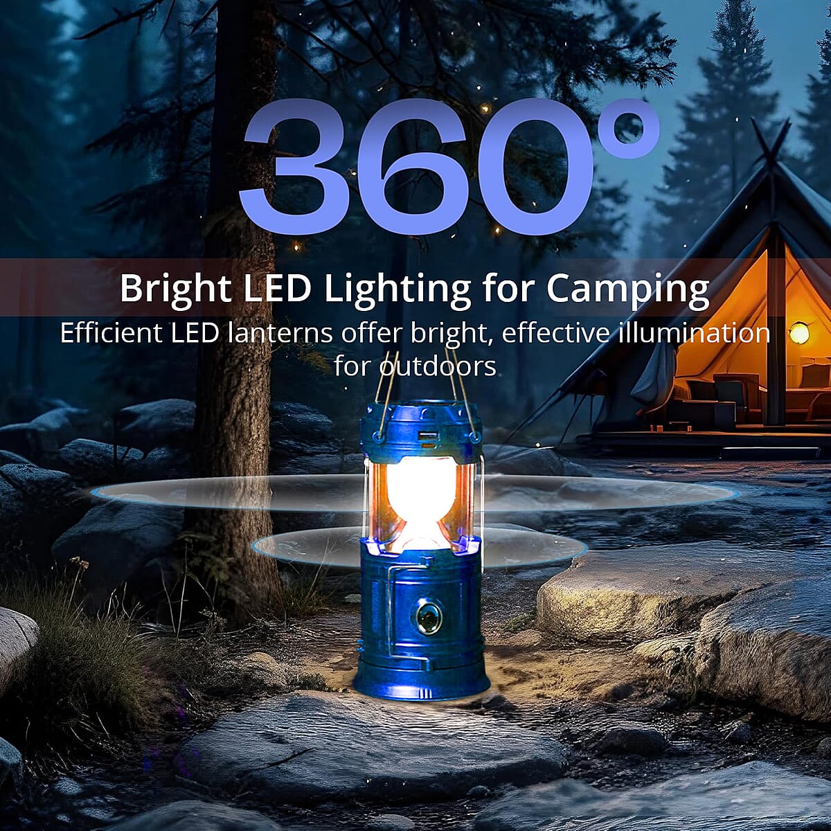 Livmore Solar Light USB Charging 1200 mAh Battery - Blue image number 4