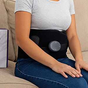 Livmore Rechargeable Waist Massager with Heat and Vibration Therapy-Black