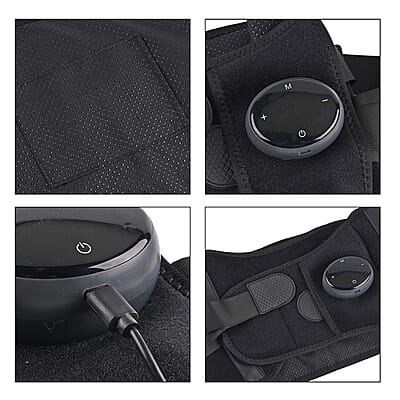 Livmore Rechargeable Waist Massager with Heat and Vibration Therapy-Black