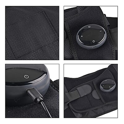 Livmore Rechargeable Waist Massager with Heat and Vibration Therapy-Black