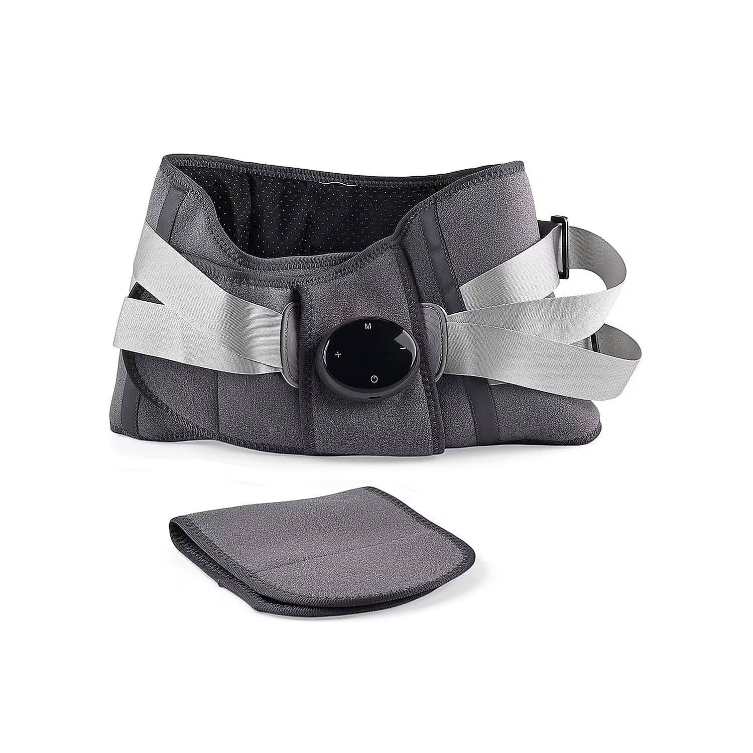 Livmore Rechargeable Waist Massager with Heat and Vibration Therapy-Gray