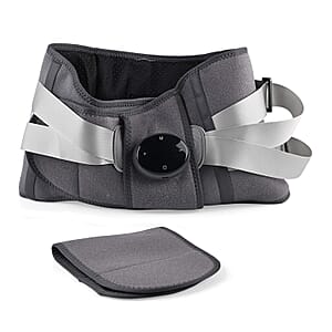 Livmore Rechargeable Waist Massager with Heat and Vibration Therapy-Gray