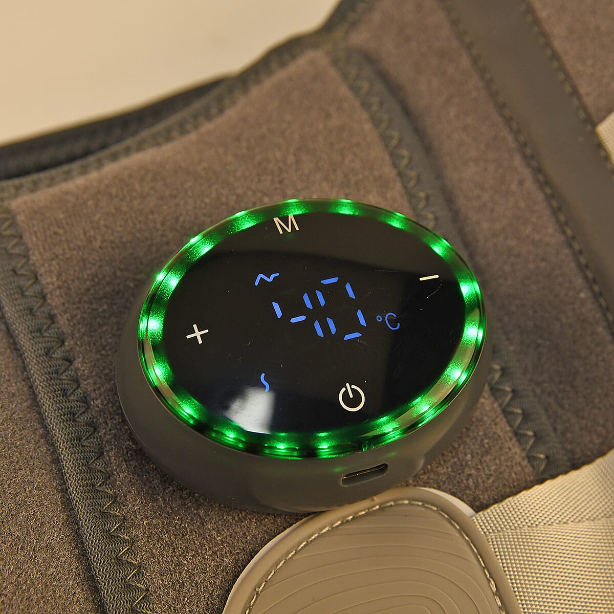 Livmore Rechargeable Waist Massager with Heat and Vibration Therapy-Gray image number 7