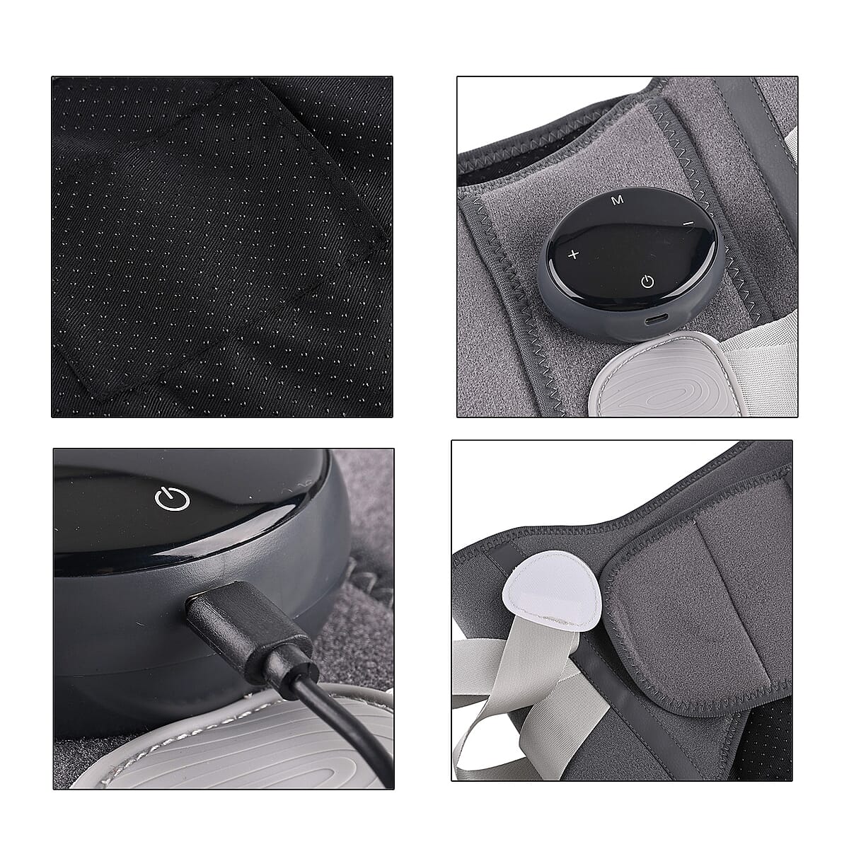 Livmore Rechargeable Waist Massager with Heat and Vibration Therapy-Gray image number 8