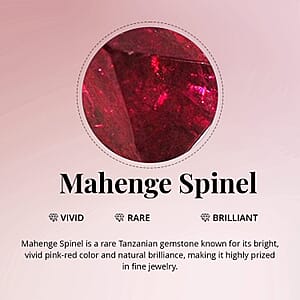 D'Joy Premium Mahenge Spinel and Diamond 0.75 ctw Regal Radiance Ring in 18K Vermeil Rose Gold Over Sterling Silver (Size 8.0)