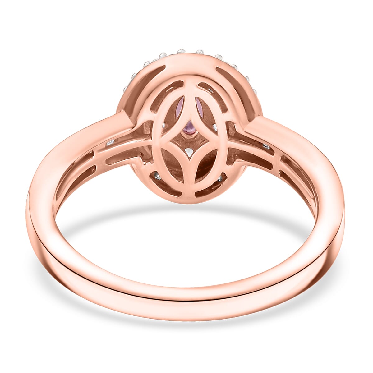 D’Joy Premium Mahenge Spinel, Multi Gemstone 0.80 ctw Rose Regalia Ring in 18K Vermeil Rose Gold Over Sterling Silver (Size 10.0) image number 4