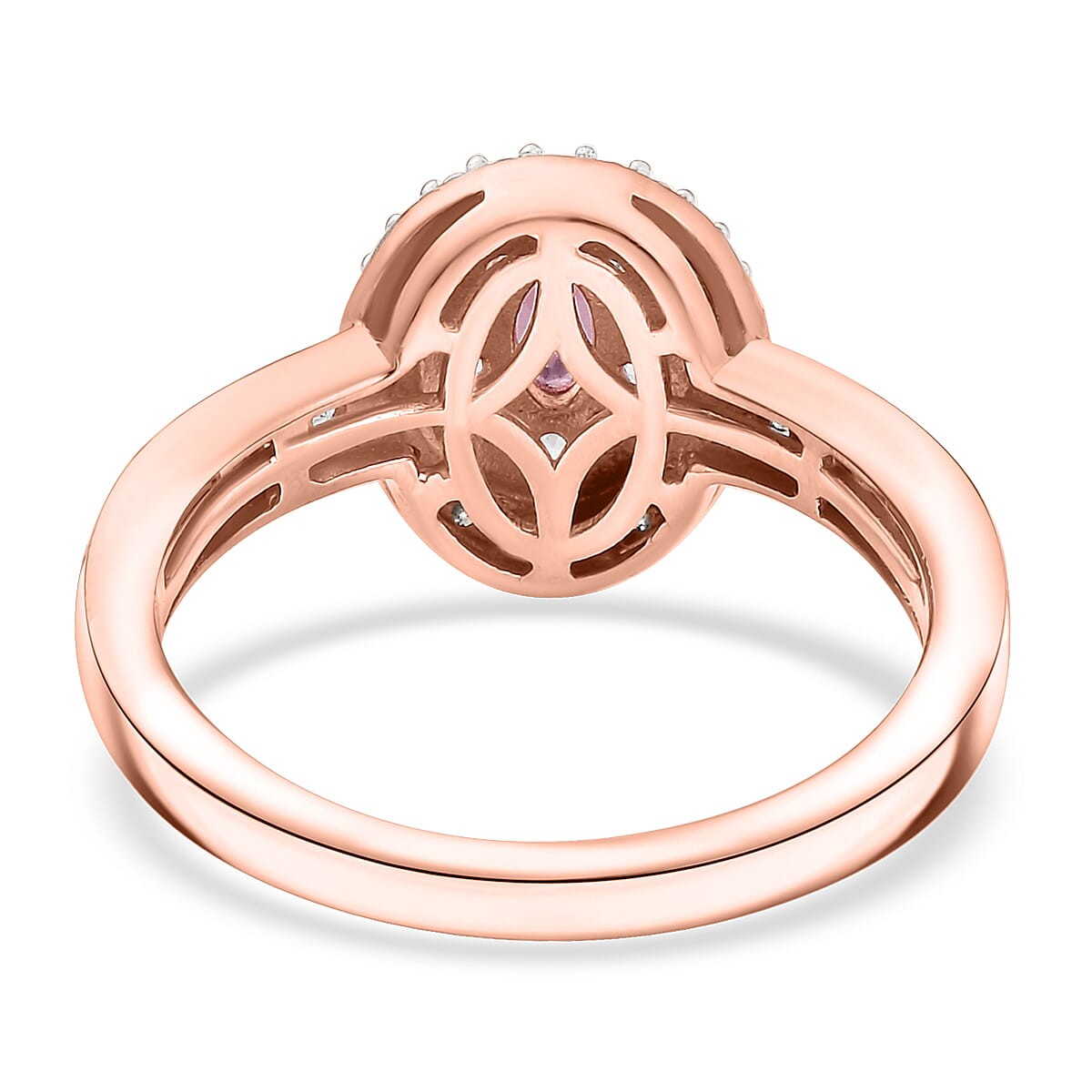 D'Joy Premium Mahenge Spinel, Multi Gemstone 0.80 ctw Rose Regalia Ring in 18K Vermeil Rose Gold Over Sterling Silver (Size 5.0) image number 4