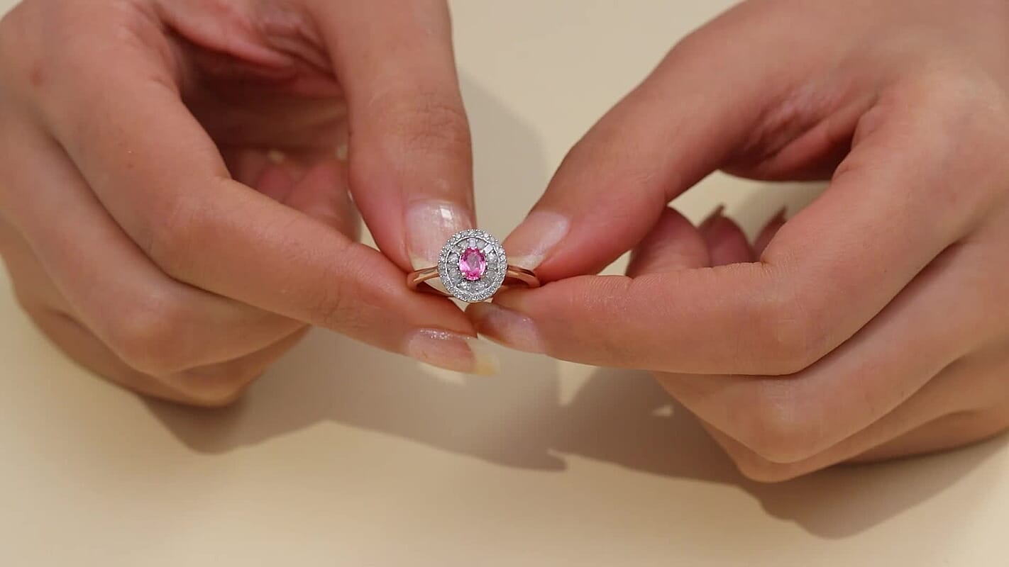 D’Joy Premium Mahenge Spinel, Multi Gemstone Ring in 18K Vermeil RG Over Sterling Silver (Size 10.0) 0.80 ctw