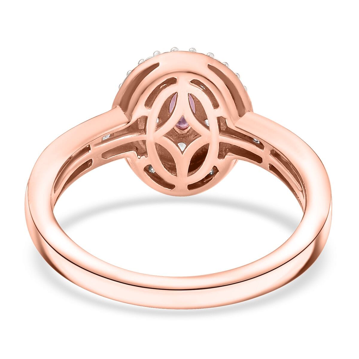 D’Joy Premium Mahenge Spinel and Multi Gemstone 0.80 ctw Rose Regalia Ring in 18K Vermeil Rose Gold Over Sterling Silver (Size 7.0) image number 4