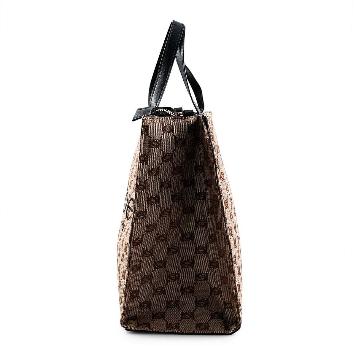 Closeout Bebe Brown and Black Jacquard Tote image number 2