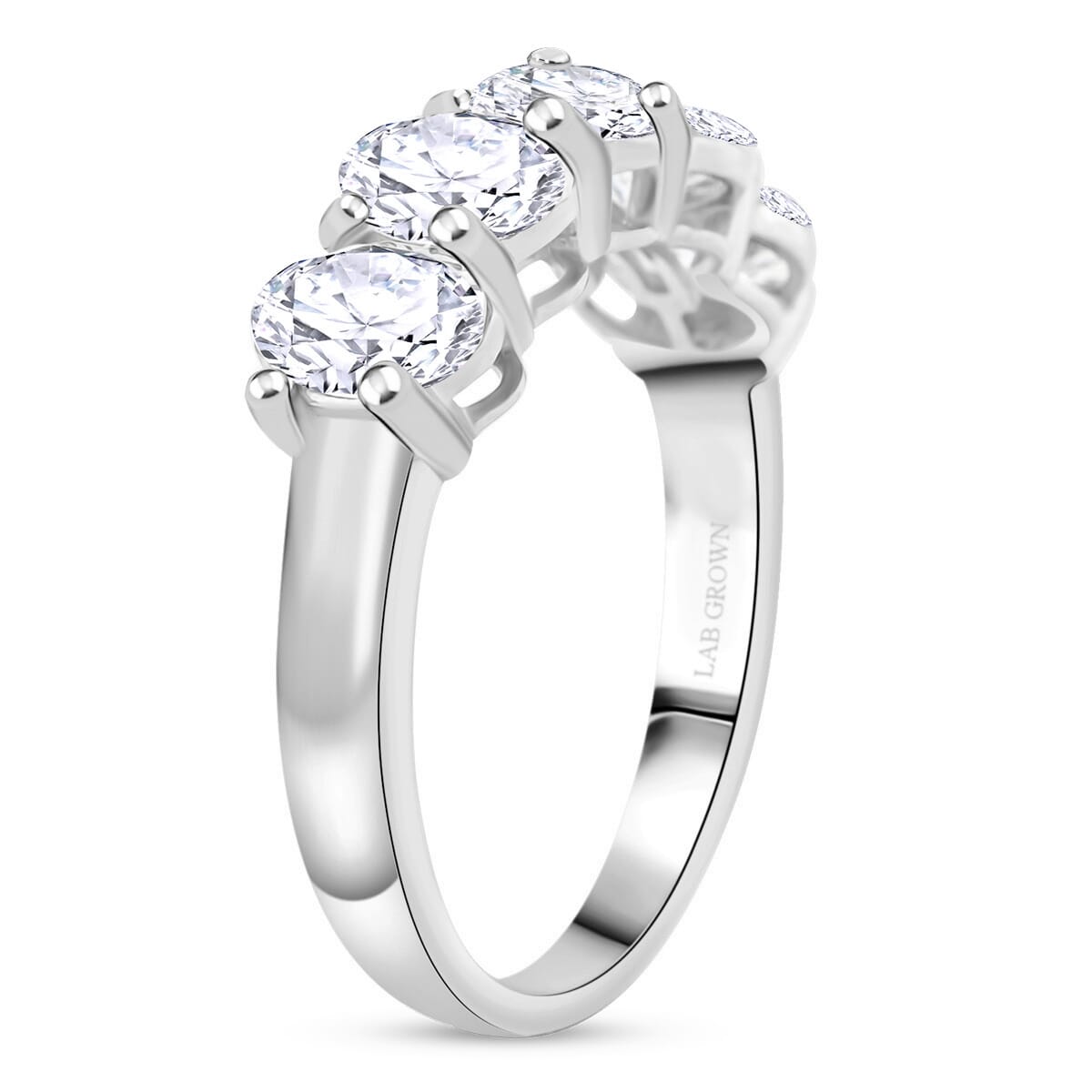 Luxuriant Lab Grown Diamond G VS 2.50 ctw Ring in 14K White Gold (Size 11.0) 4.10 Grams image number 3