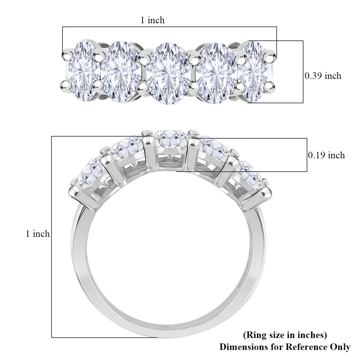 Luxuriant Lab Grown Diamond G VS 2.50 ctw Ring in 14K White Gold (Size 11.0) 4.10 Grams image number 5