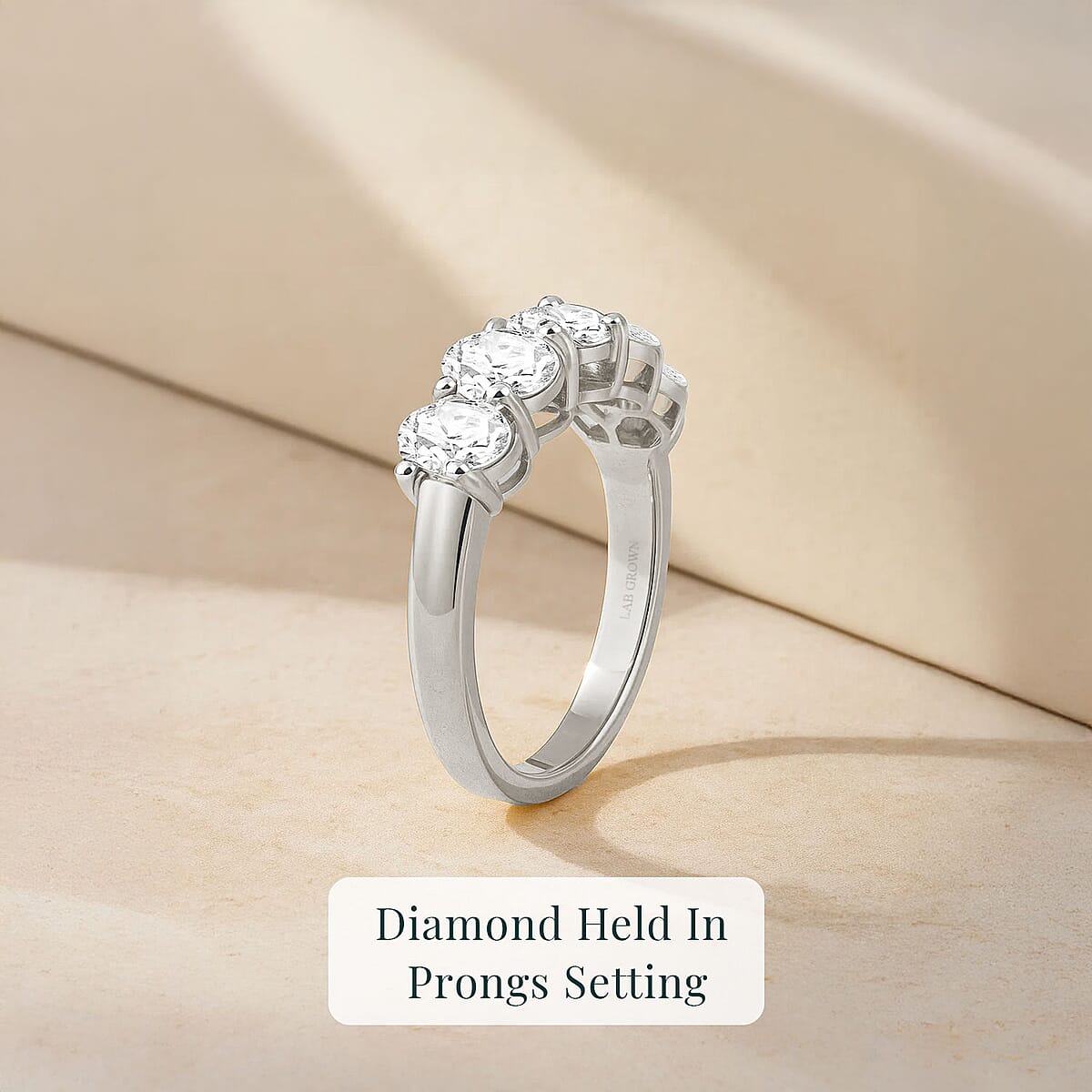 Luxuriant Lab Grown Diamond G VS 2.50 ctw Ring in 14K White Gold (Size 5.0) 4.10 Grams image number 5