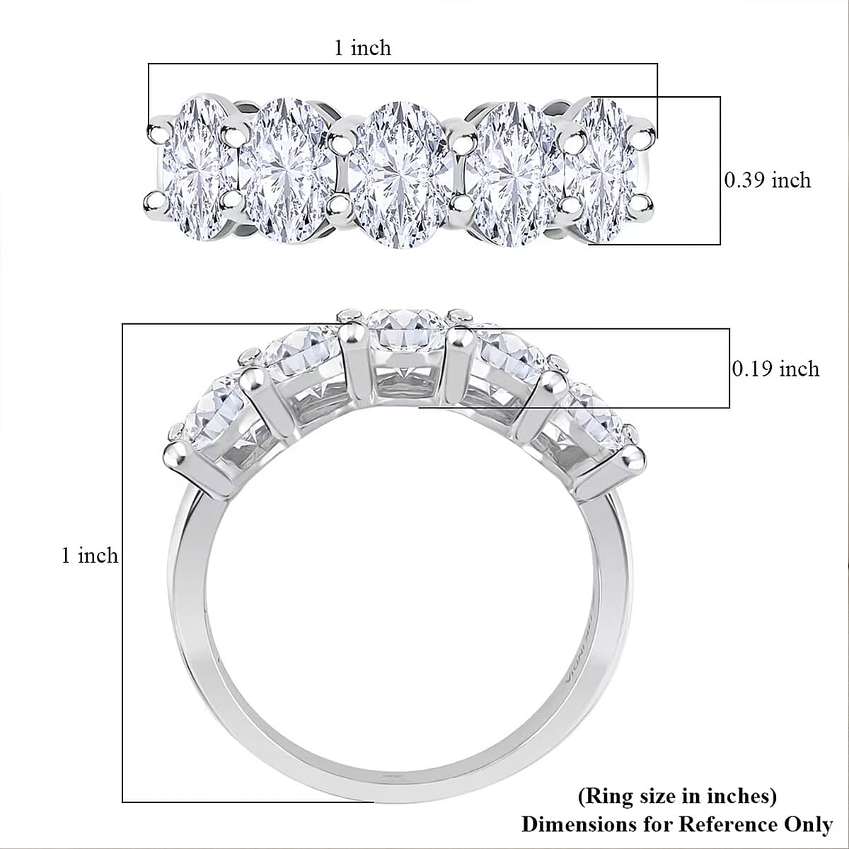 Luxuriant Lab Grown Diamond G VS 2.50 ctw Ring in 14K White Gold (Size 5.0) 4.10 Grams image number 6