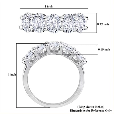 Luxuriant Lab Grown Diamond G VS 2.50 ctw Ring in 14K White Gold (Size 5.0) 4.10 Grams