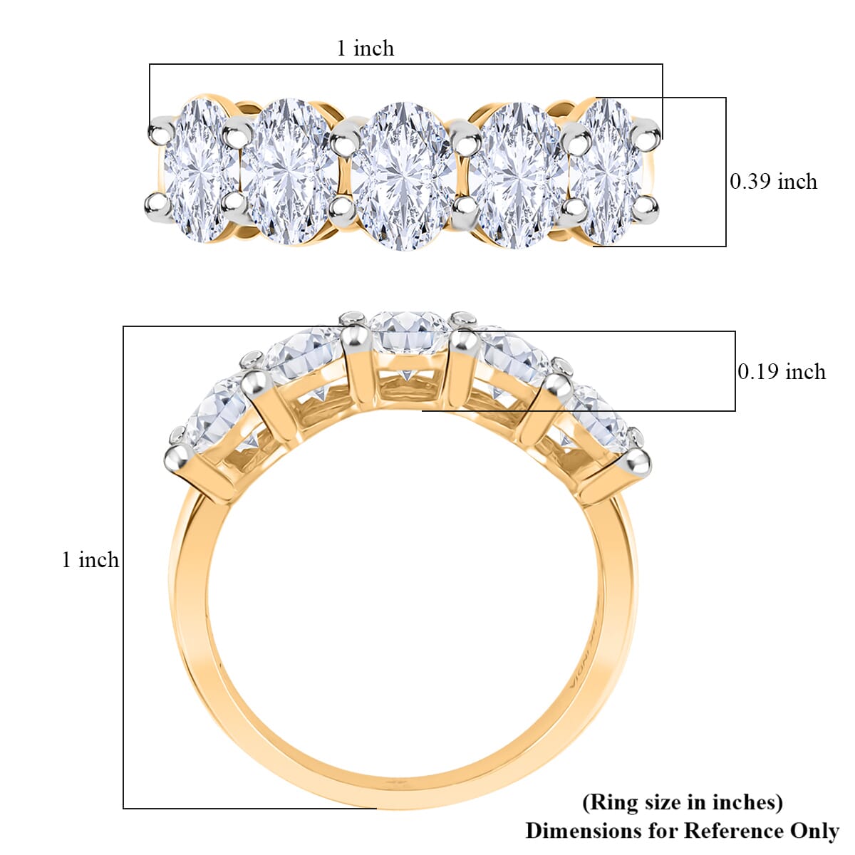Luxuriant Lab Grown Diamond G VS 2.50 ctw Ring in 14K Yellow Gold (Size 9.0) 4.10 Grams image number 5