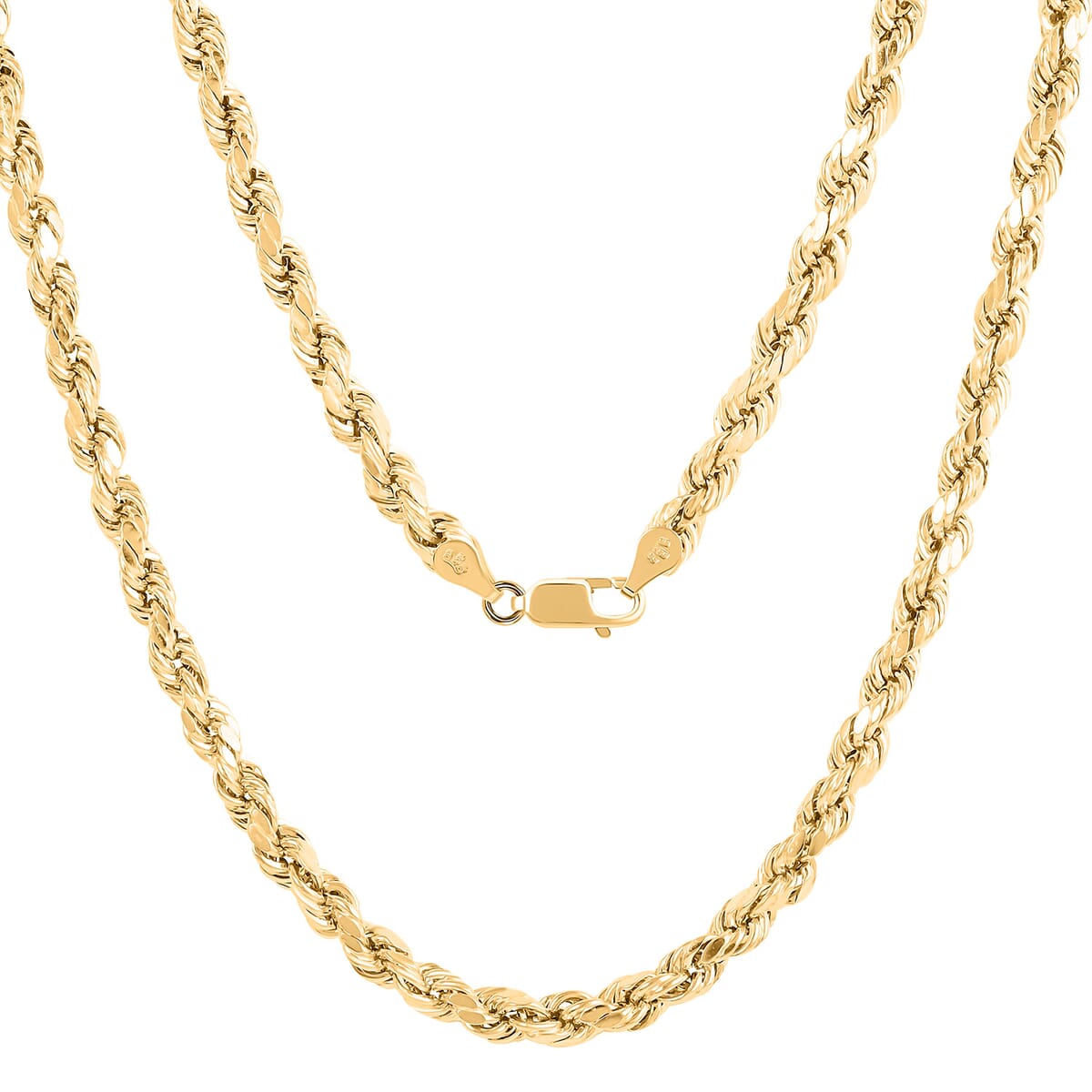 6.3mm Rope Chain Necklace in 10K Yellow Gold 20.9 Grams 26 Inches image number 0