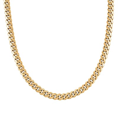 Simulated Diamond 0.66 ctw Monaco Chain Necklace in 10K Yellow Gold 25.37 Grams 22 Inches