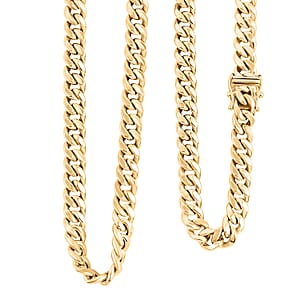 6.7mm Miami Cuban Chain Necklace in 10K Yellow Gold 20.4 Grams 24 Inches