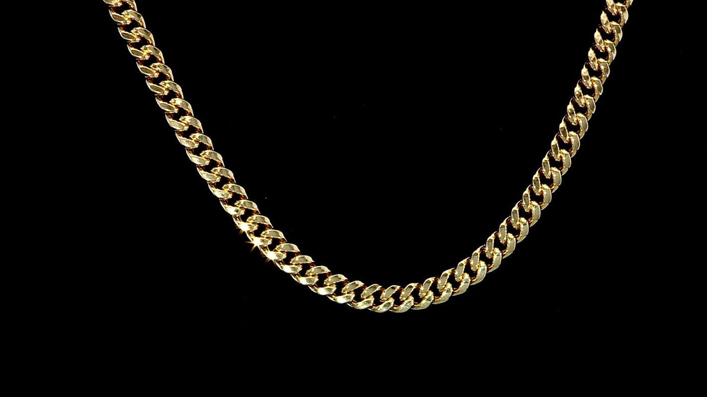 6.7mm Miami Cuban Chain Necklace in 10K Yellow Gold 20.4 Grams 19.40 Inches