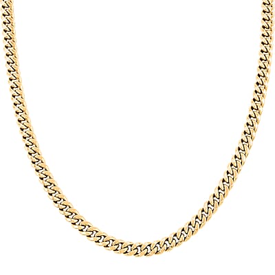 6.7mm Miami Cuban Chain Necklace in 10K Yellow Gold 20.4 Grams 19.40 Inches