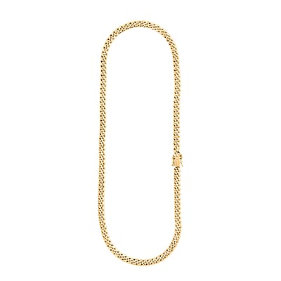 6.7mm Miami Cuban Chain Necklace in 10K Yellow Gold 17.50 Grams 22 Inches
