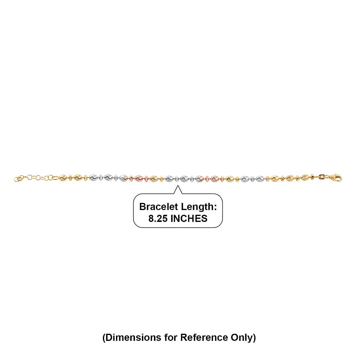 Italian 14K YRG Over and Sterling Silver Chain Bracelet (7.00 Inches) (5.91 Grams) image number 5