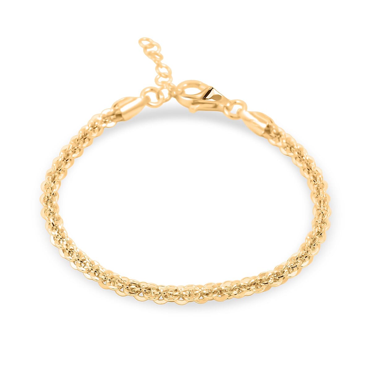 Made In Italy Vortex Chain Bracelet in 14K Yellow Gold Over Sterling Silver (7.00 In) 6.92 Grams image number 0