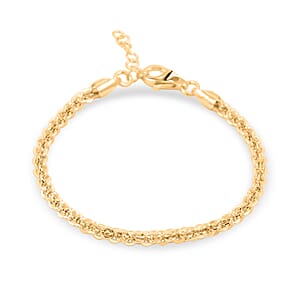 Made In Italy Vortex Chain Bracelet in 14K Yellow Gold Over Sterling Silver (7.00 In) 6.92 Grams