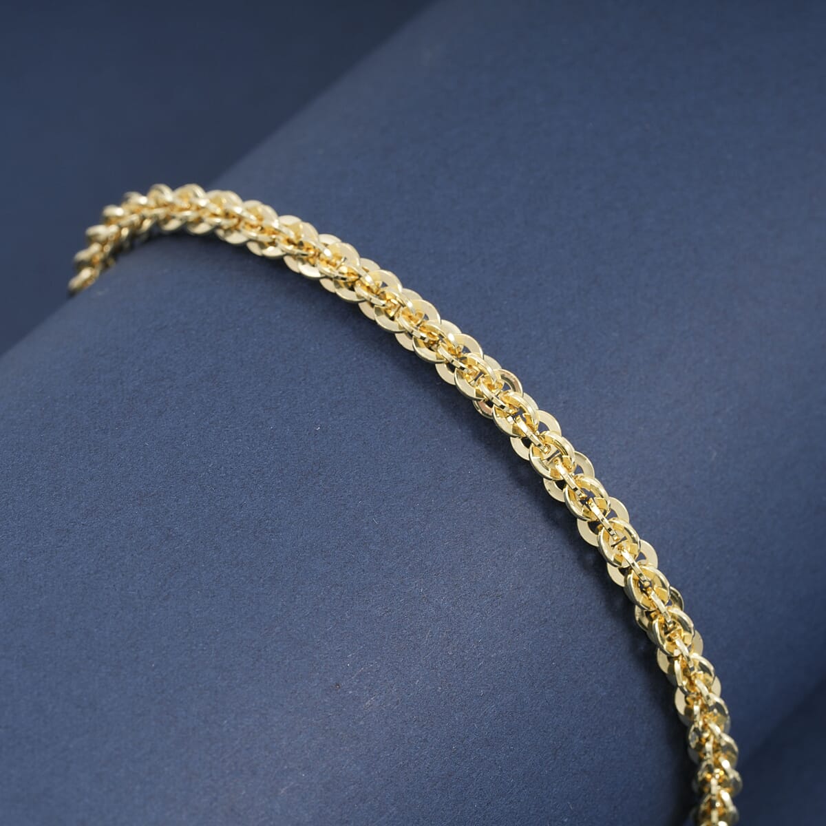 Made In Italy Vortex Chain Bracelet in 14K Yellow Gold Over Sterling Silver (7.00 In) 6.92 Grams image number 1