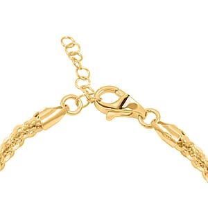 Italian Vortex Chain Bracelet in 14K Yellow Gold Over Sterling Silver (7.00 In) 6.92 Grams