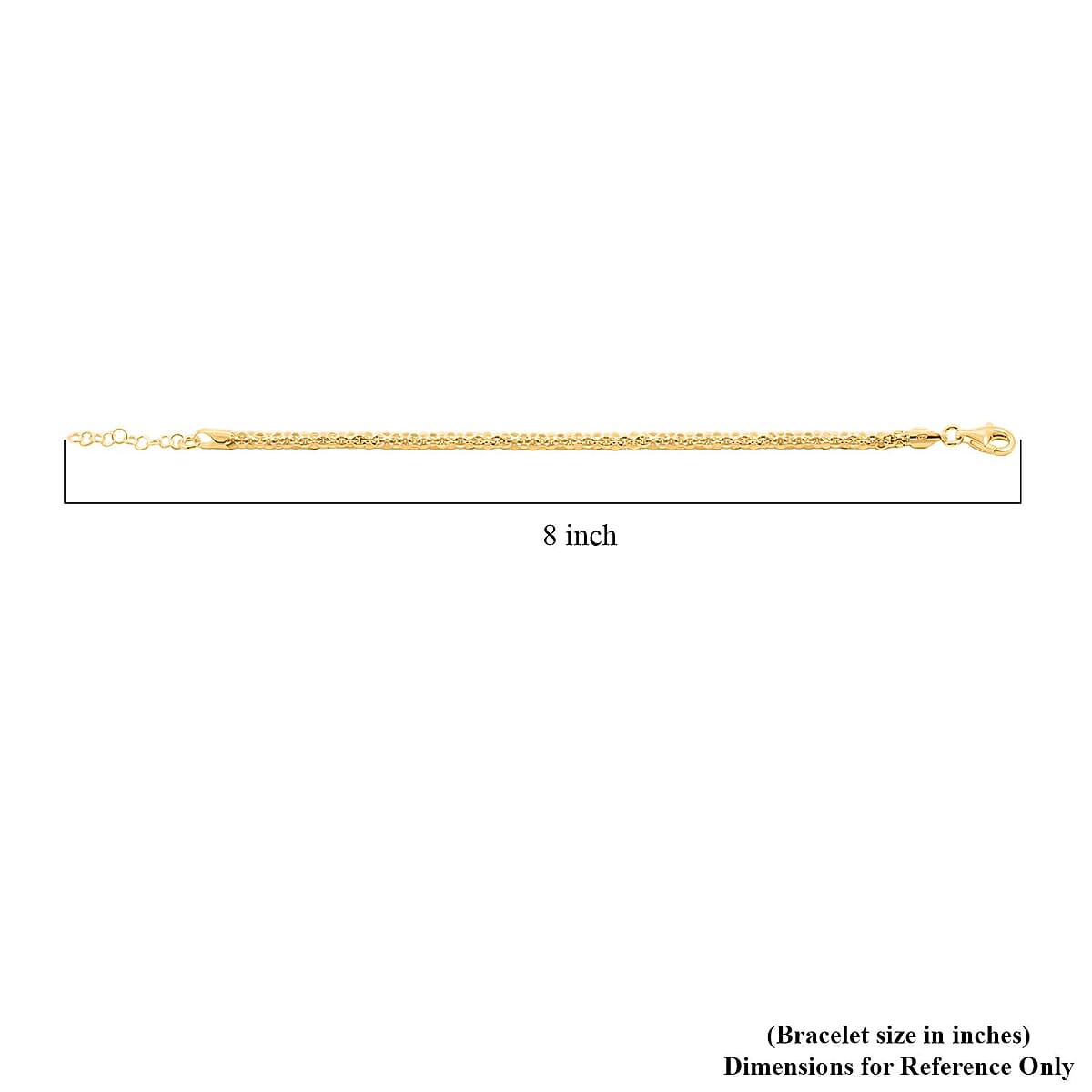 Made In Italy Vortex Chain Bracelet in 14K Yellow Gold Over Sterling Silver (7.00 In) 6.92 Grams image number 4