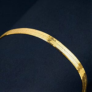 Italian Chain Bracelet in 14K Yellow Gold Over Sterling Silver (7.00 In) 4.24 Grams