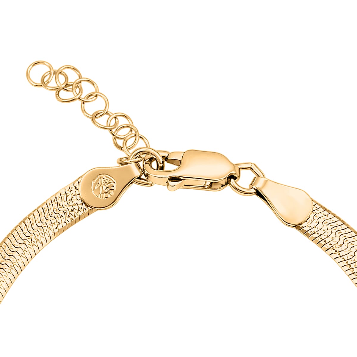 Italian Chain Bracelet in 14K Yellow Gold Over Sterling Silver (7.00 In) 4.24 Grams image number 3
