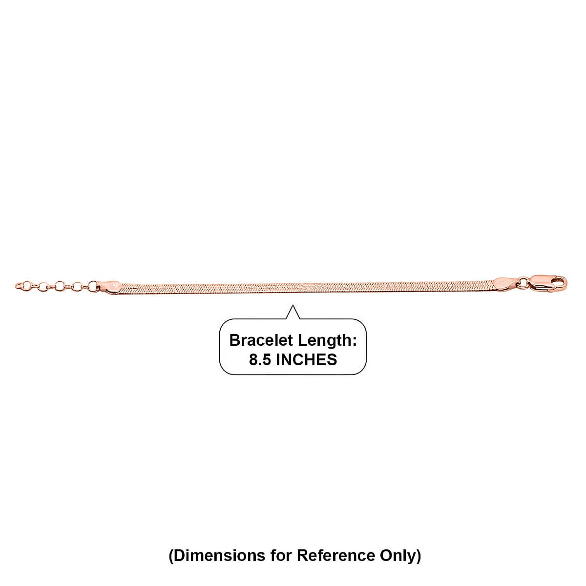 Italian Chain Bracelet in 14K Rose Gold Over Sterling Silver (7.00 In) 4.24 Grams image number 4