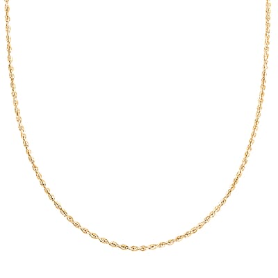 2.3mm Laser Rope Chain Necklace in 14K Yellow Gold 2.6 Grams 18 Inches